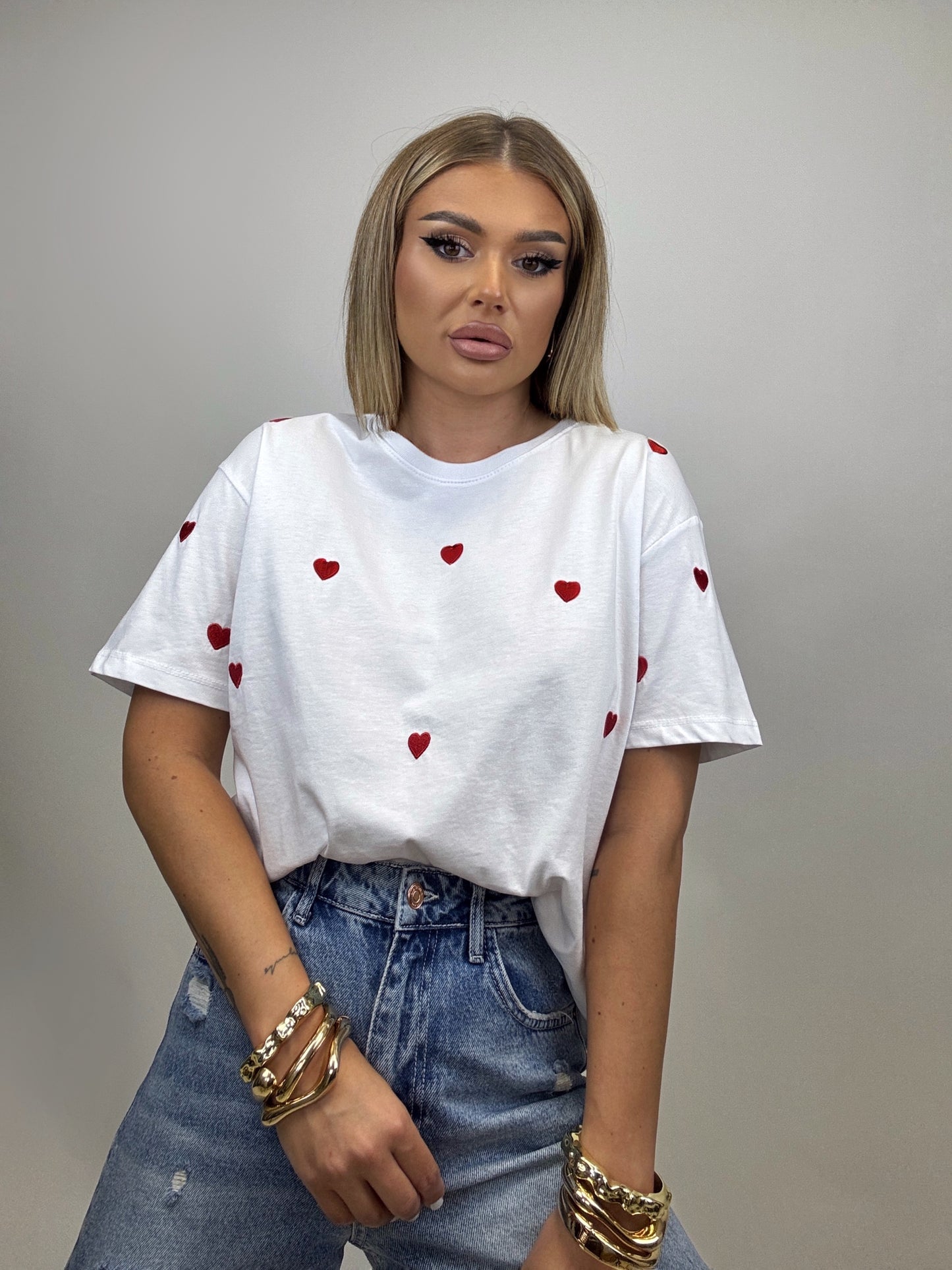 Tricou Alb Heart