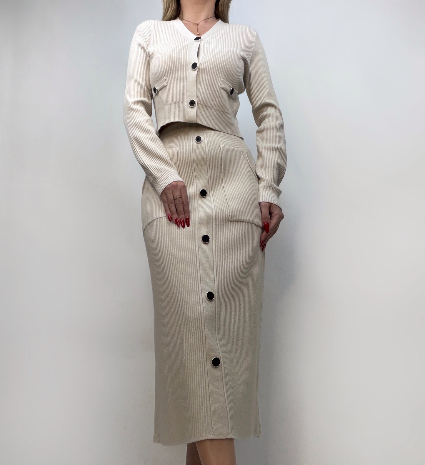 Compleu Tricot Bej Alison