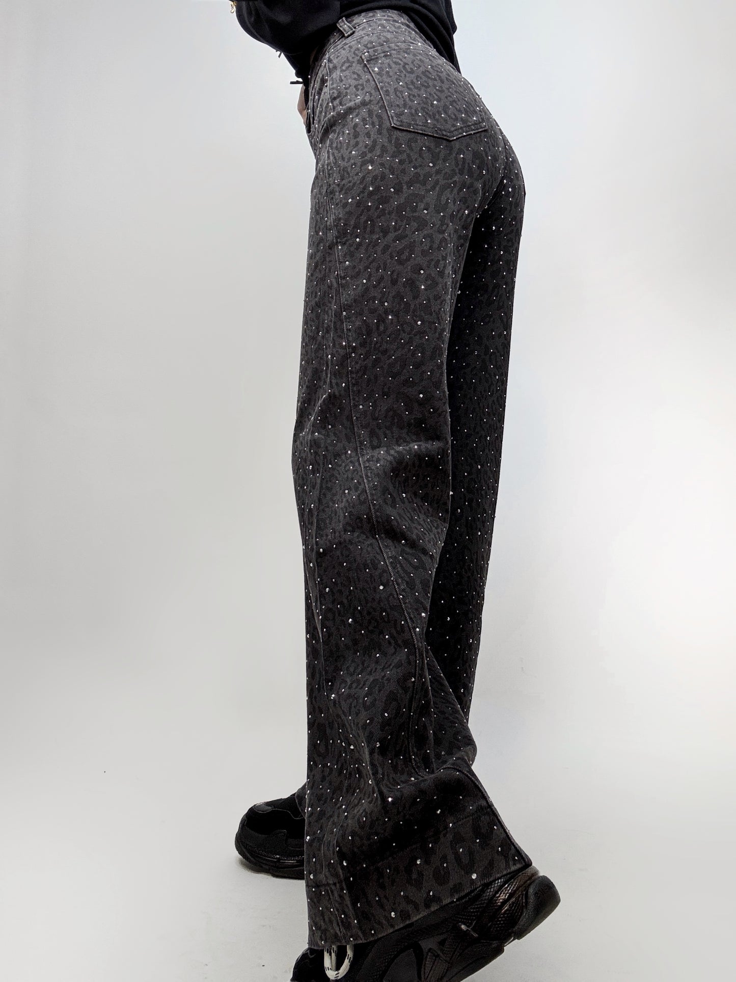 Blugi Black Print