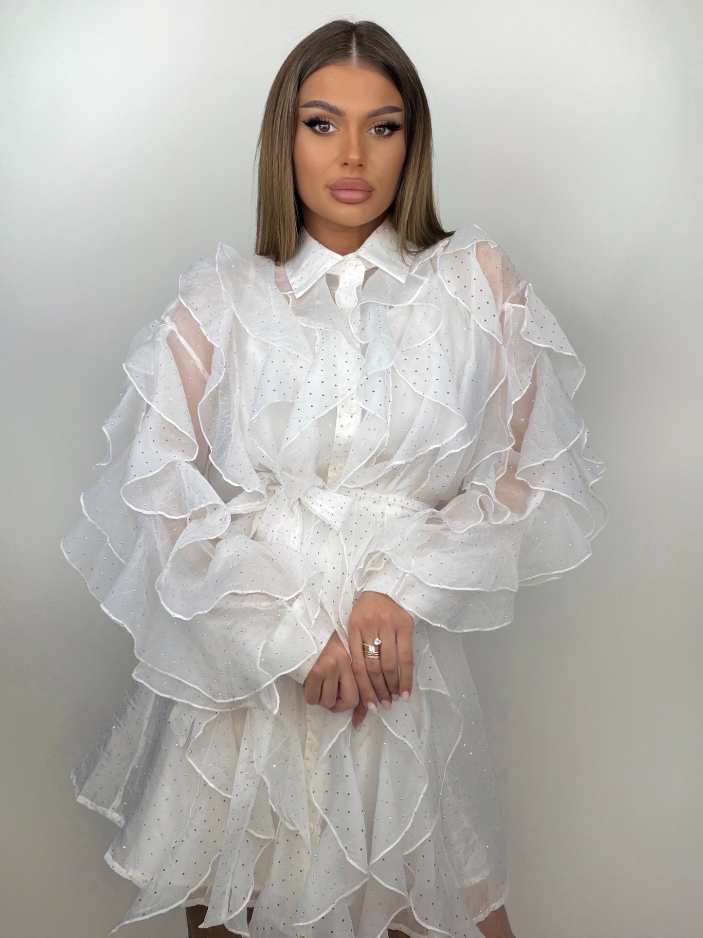 Rochie Alba Gom