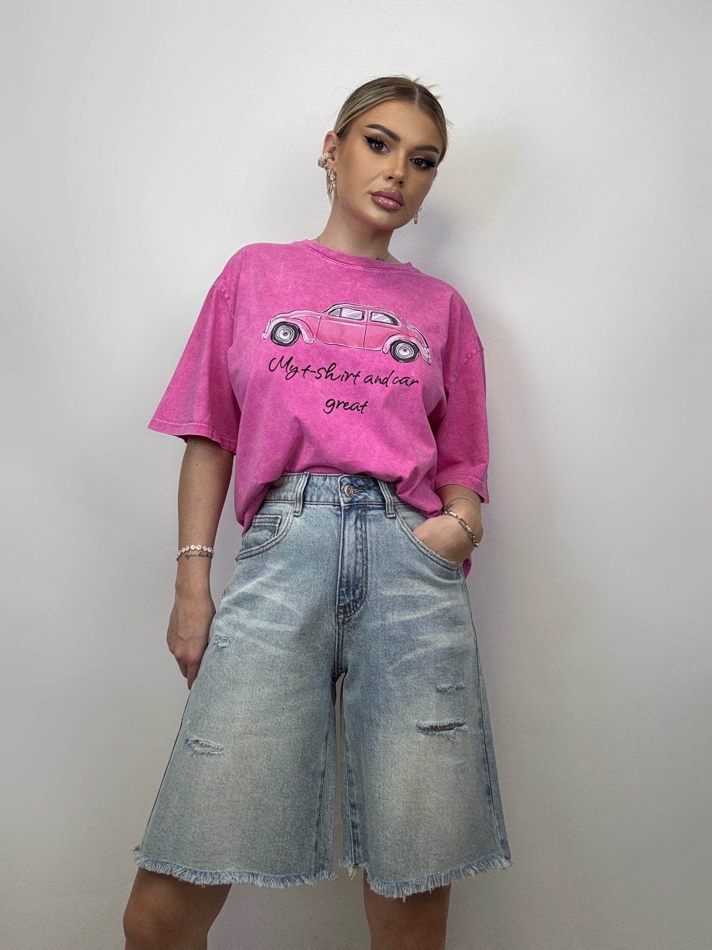 Tricou Pink Car