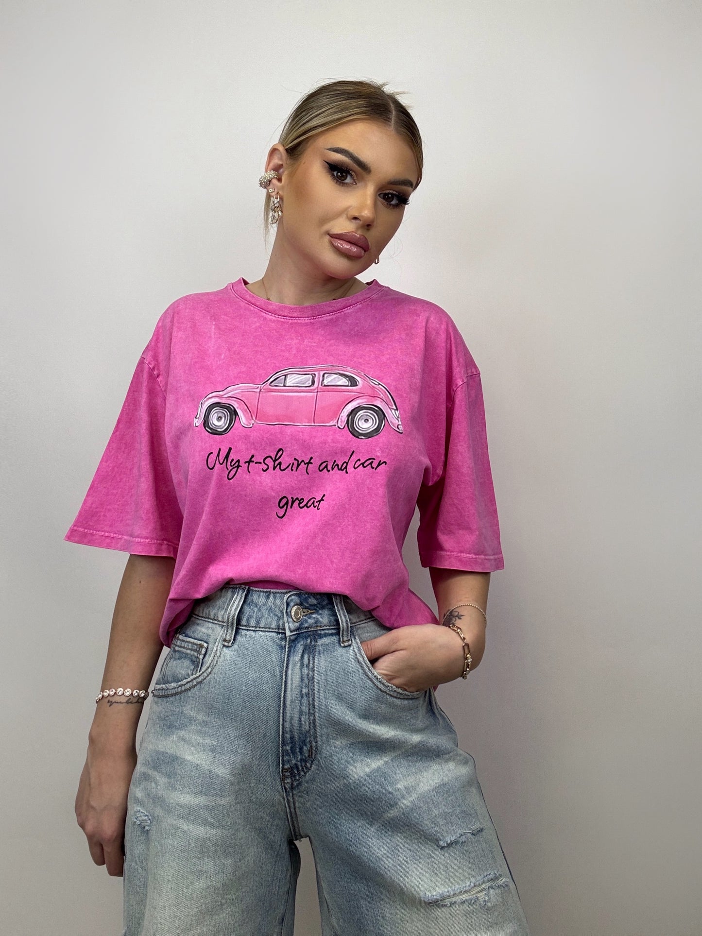 Tricou Pink Car