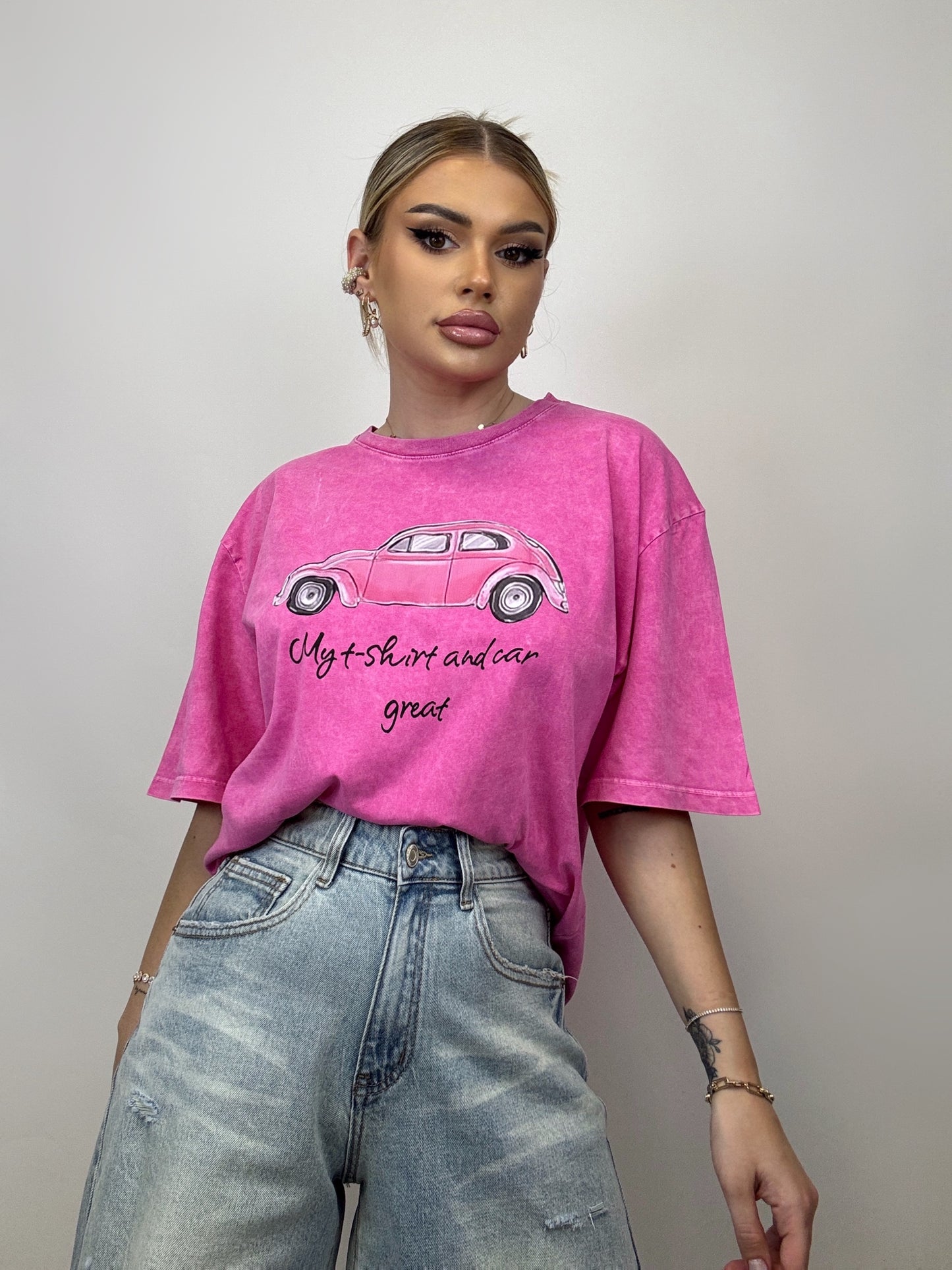 Tricou Pink Car