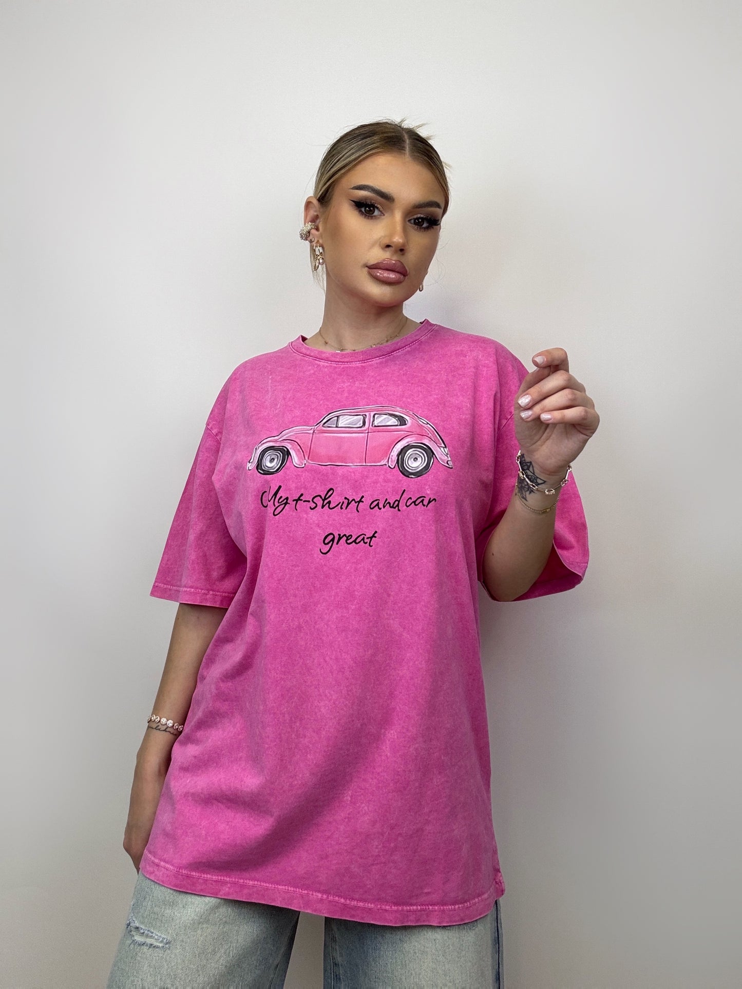 Tricou Pink Car