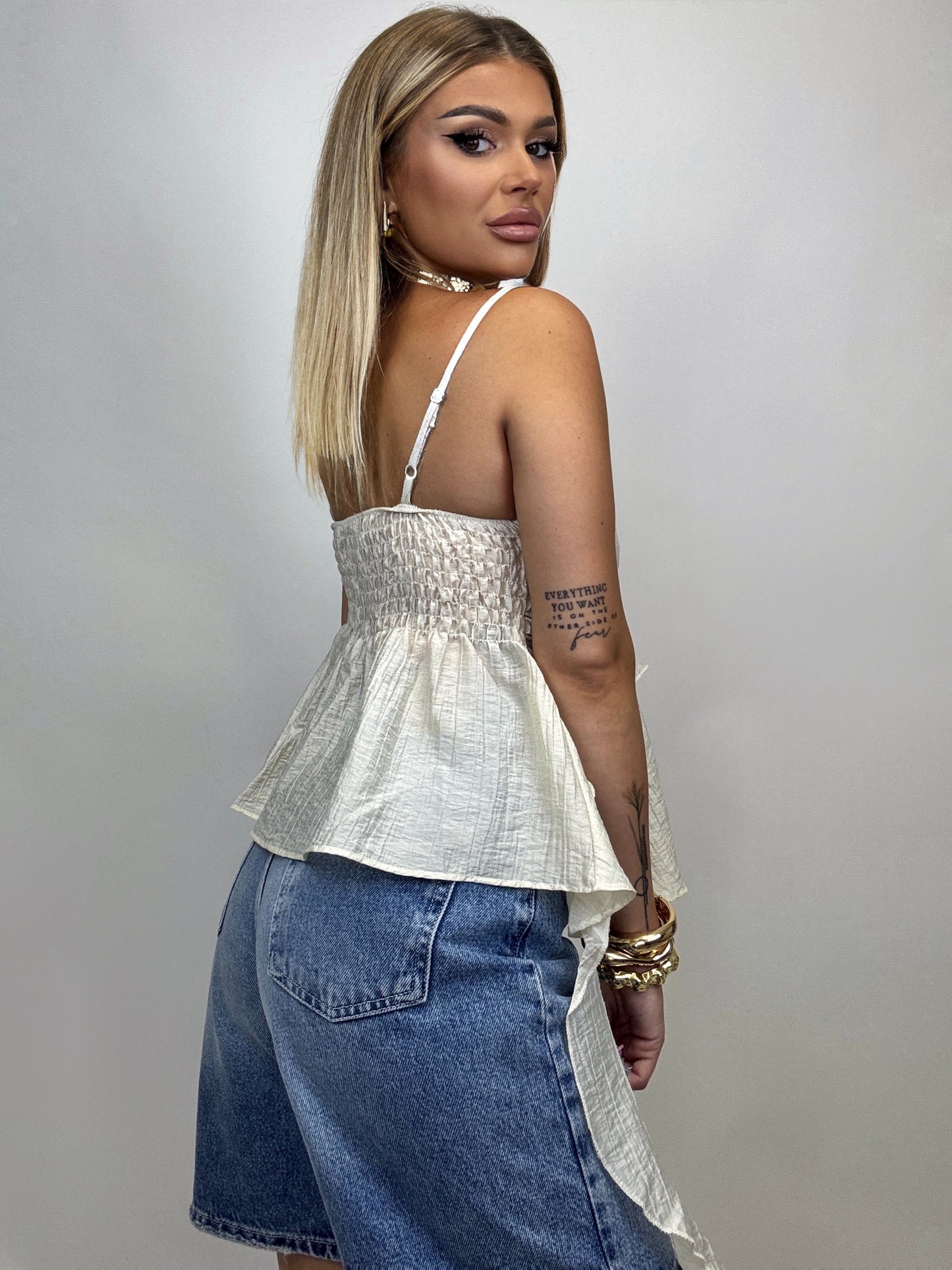 Top Bej Clarissa