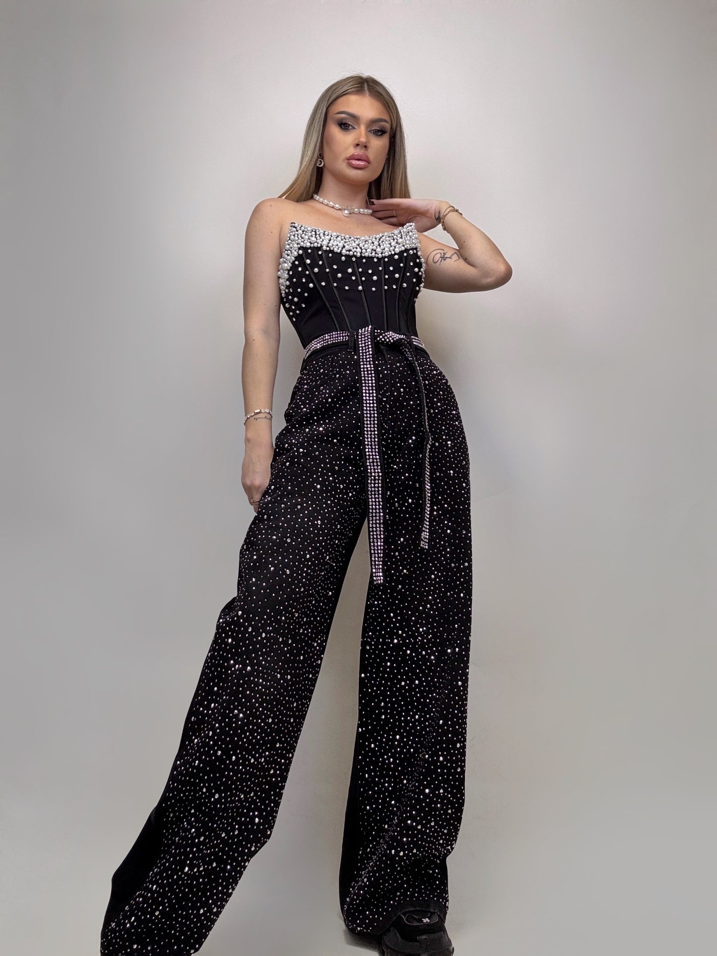 Blugi Black Strass