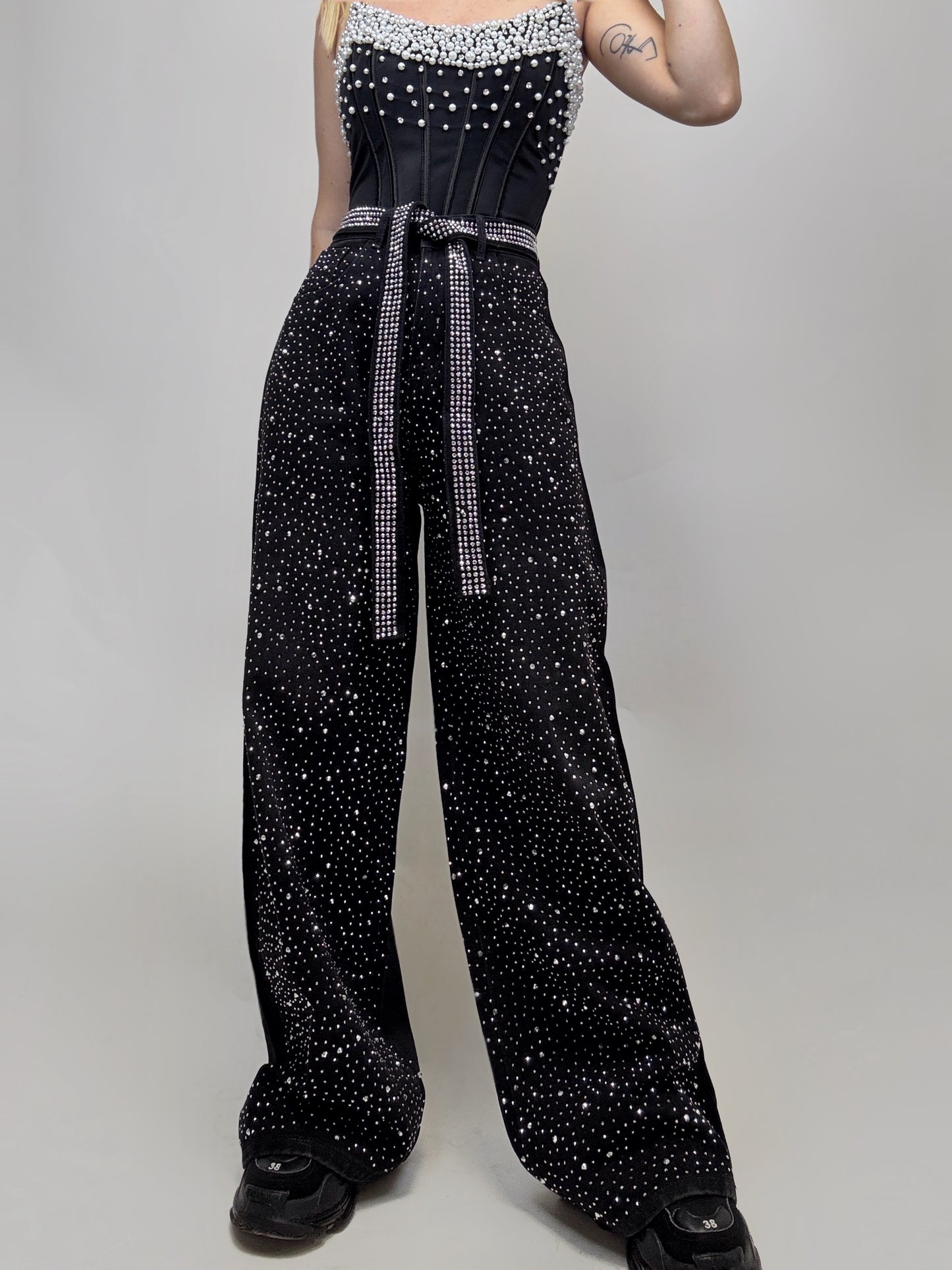 Blugi Black Strass