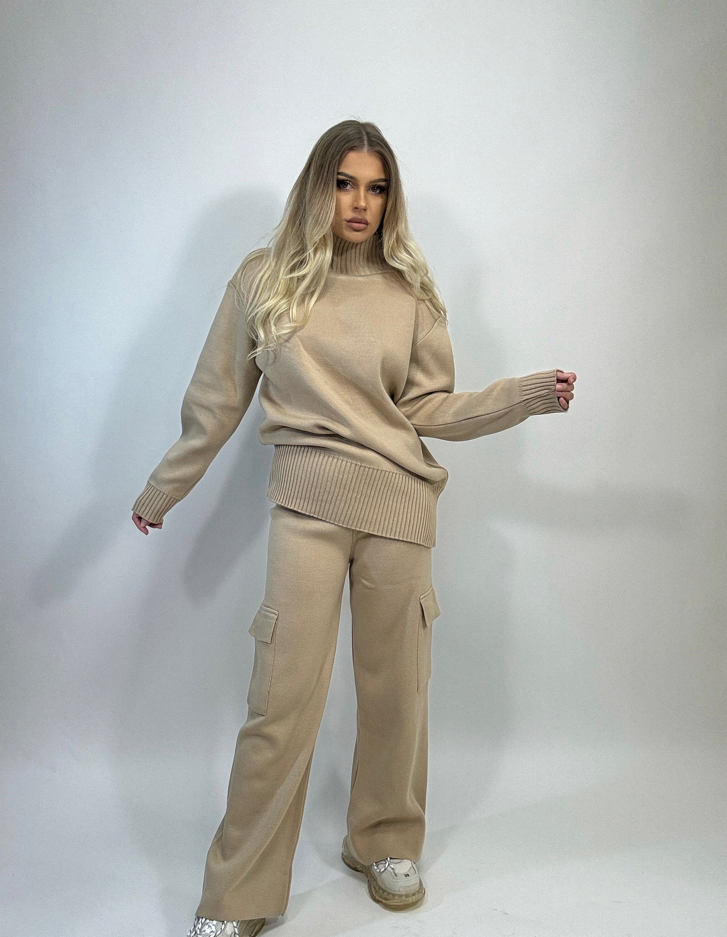 Compleu Tricot Bej Encinitas