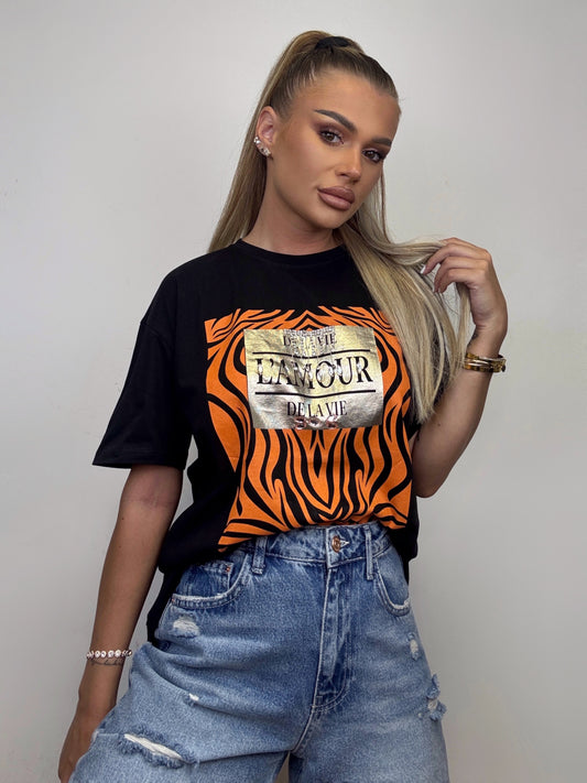 Tricou Negru L'amour