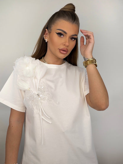 Tricou Alb Delyla