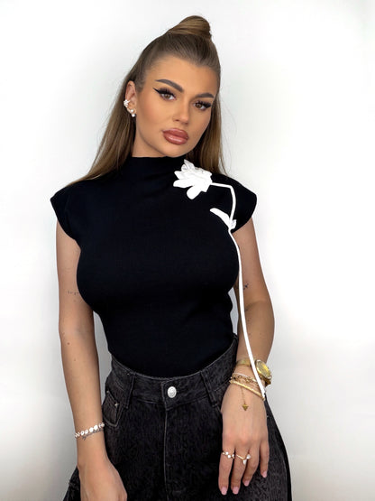Tricou Negru Lana