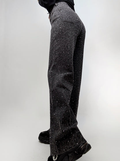 Blugi Black Print