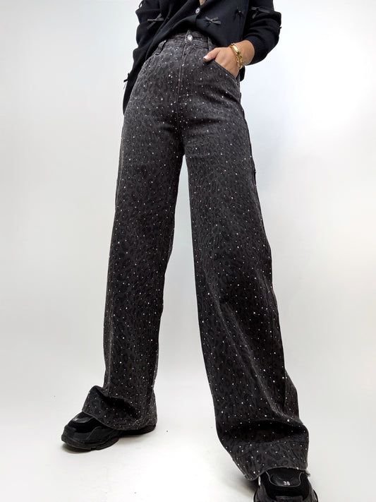 Blugi Black Print