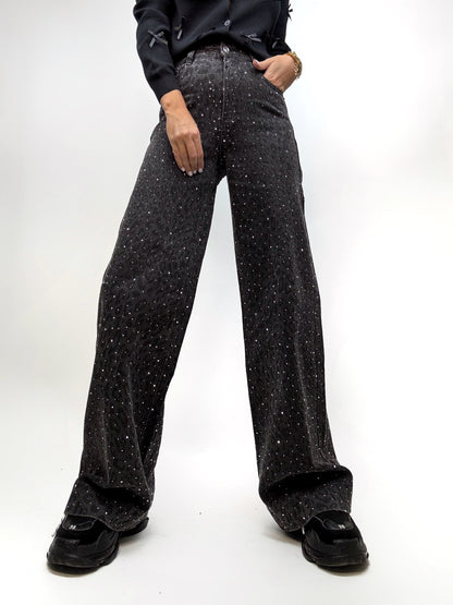 Blugi Black Print