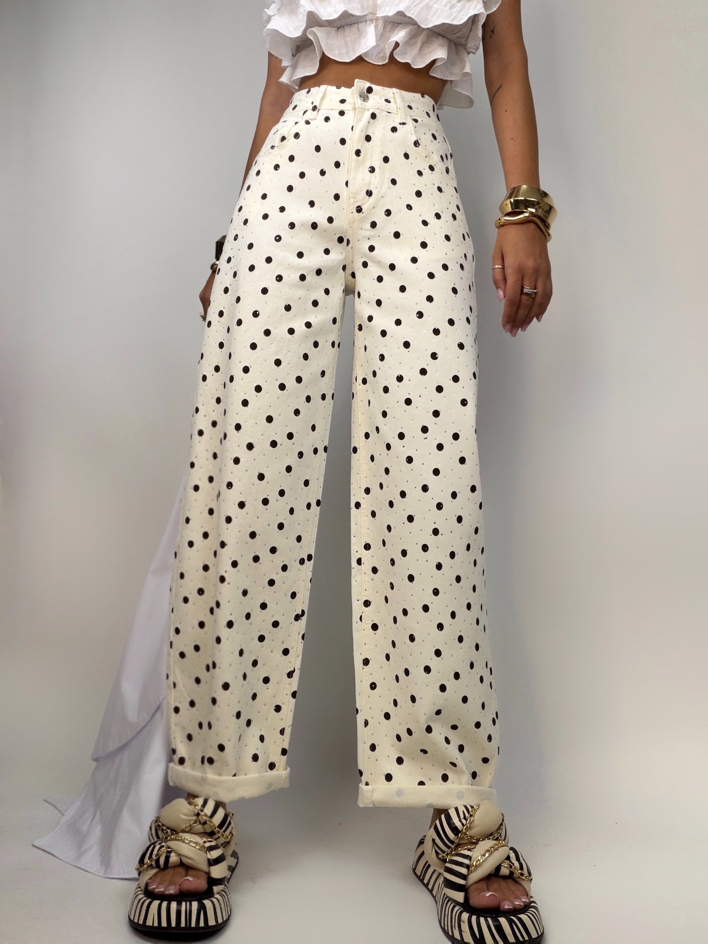 Blugi Bej Dots