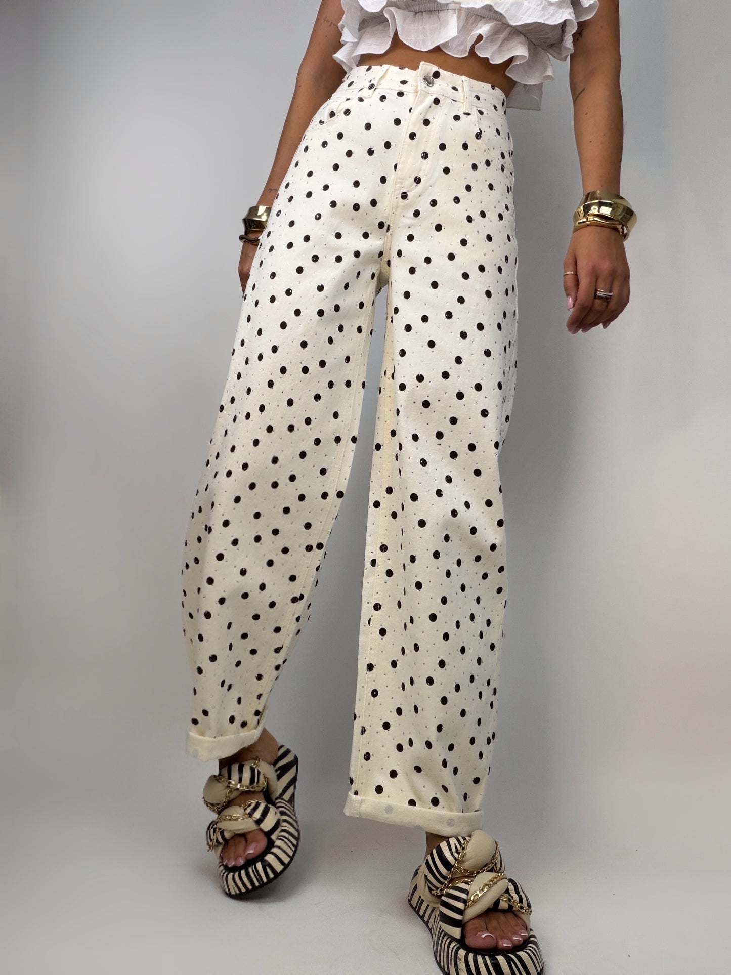 Blugi Bej Dots