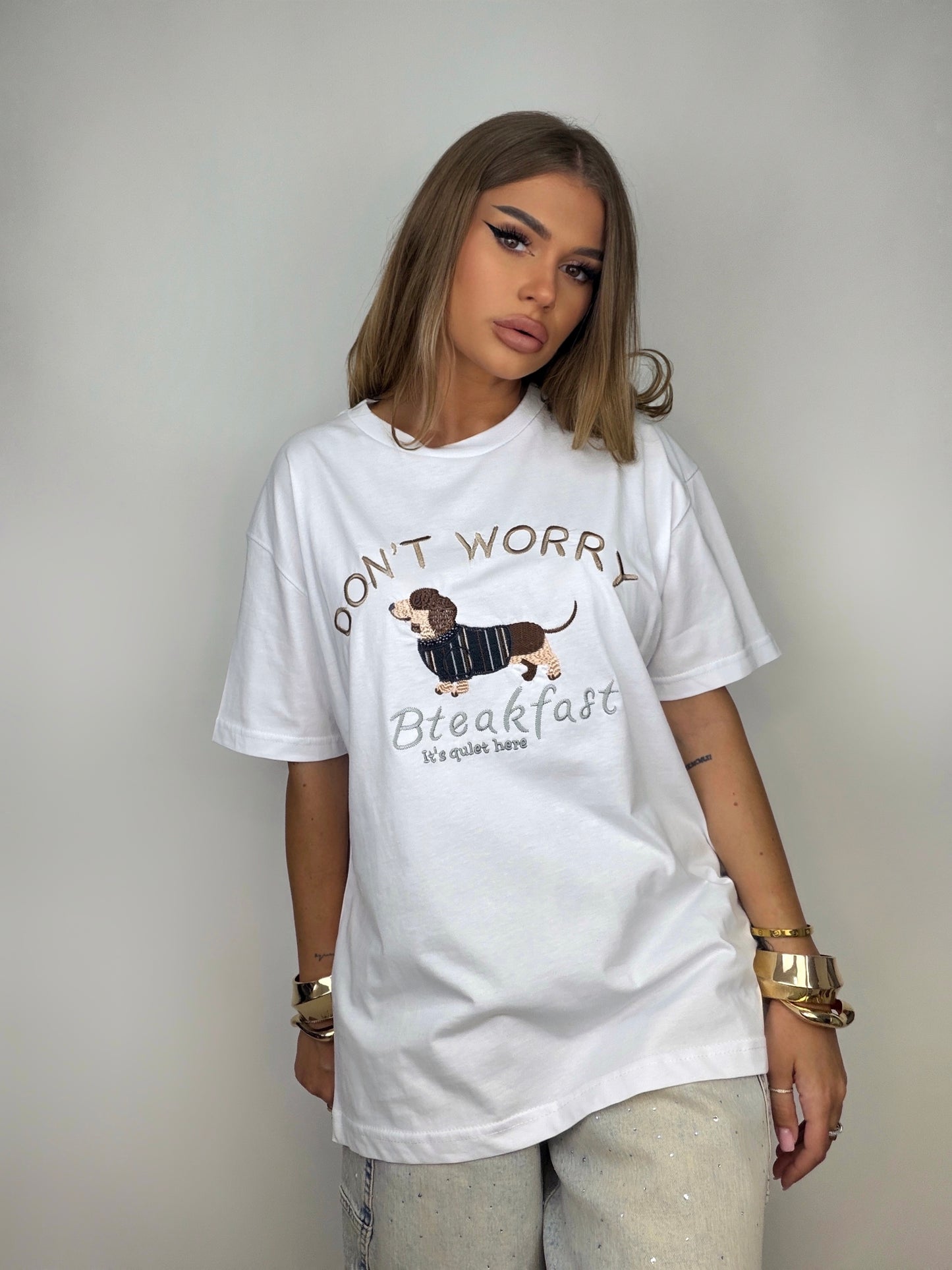 Tricou Alb Doggy