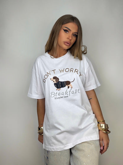 Tricou Alb Doggy