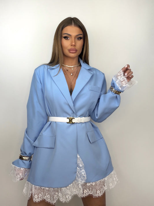 Sacou Baby Blue Lace