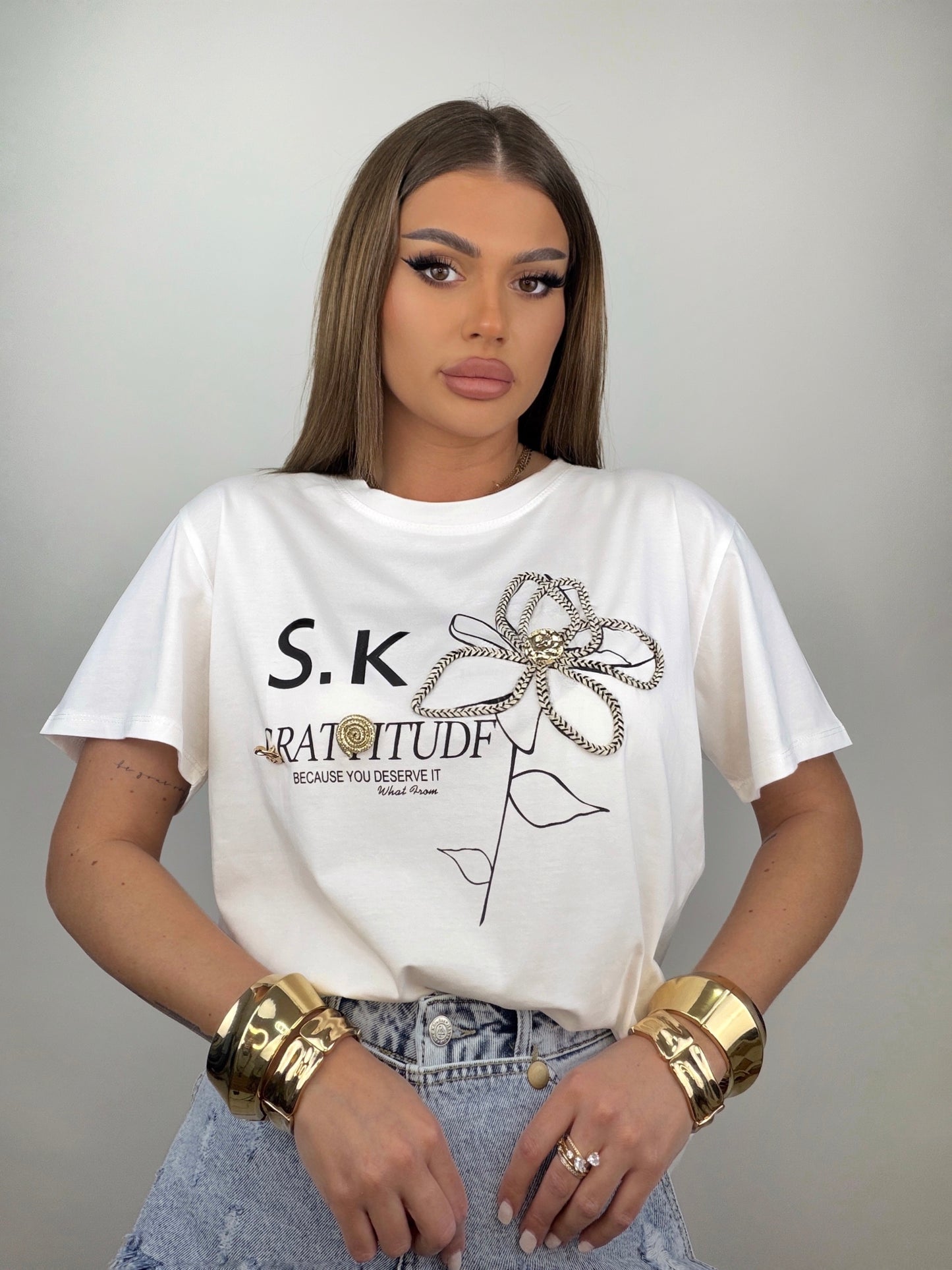 Tricou Alb S.K