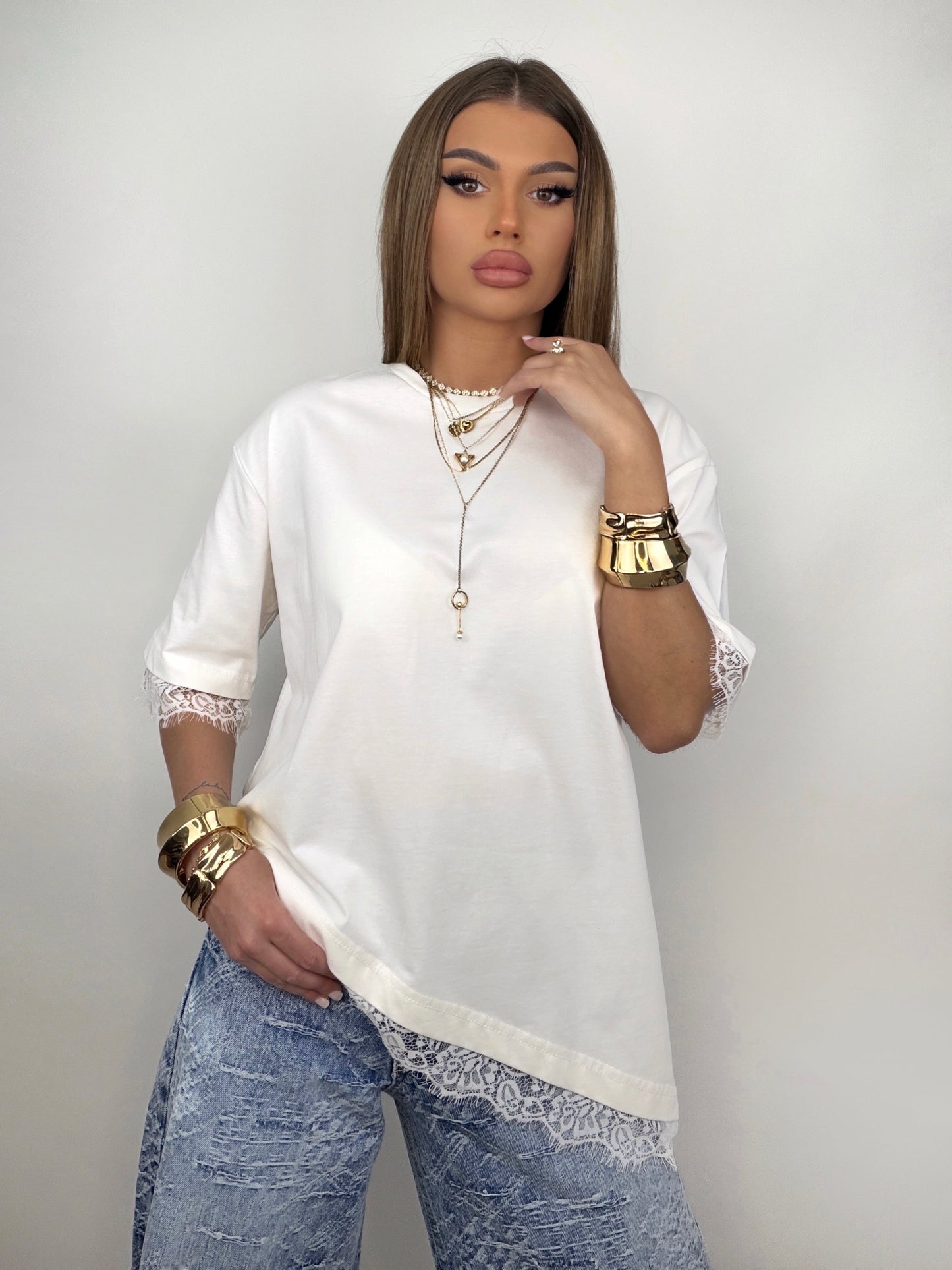 Tricou Alb Samra
