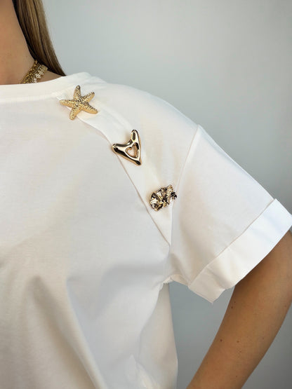 Tricou Alb Milna