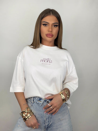 Tricou Alb Mona