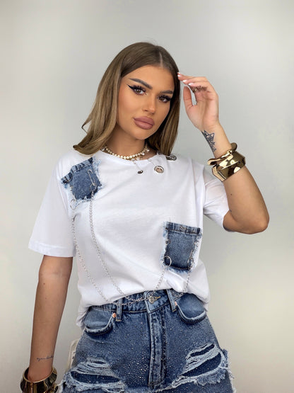 Tricou Alb Lani