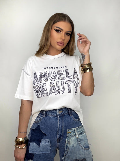 Tricou Alb Angela