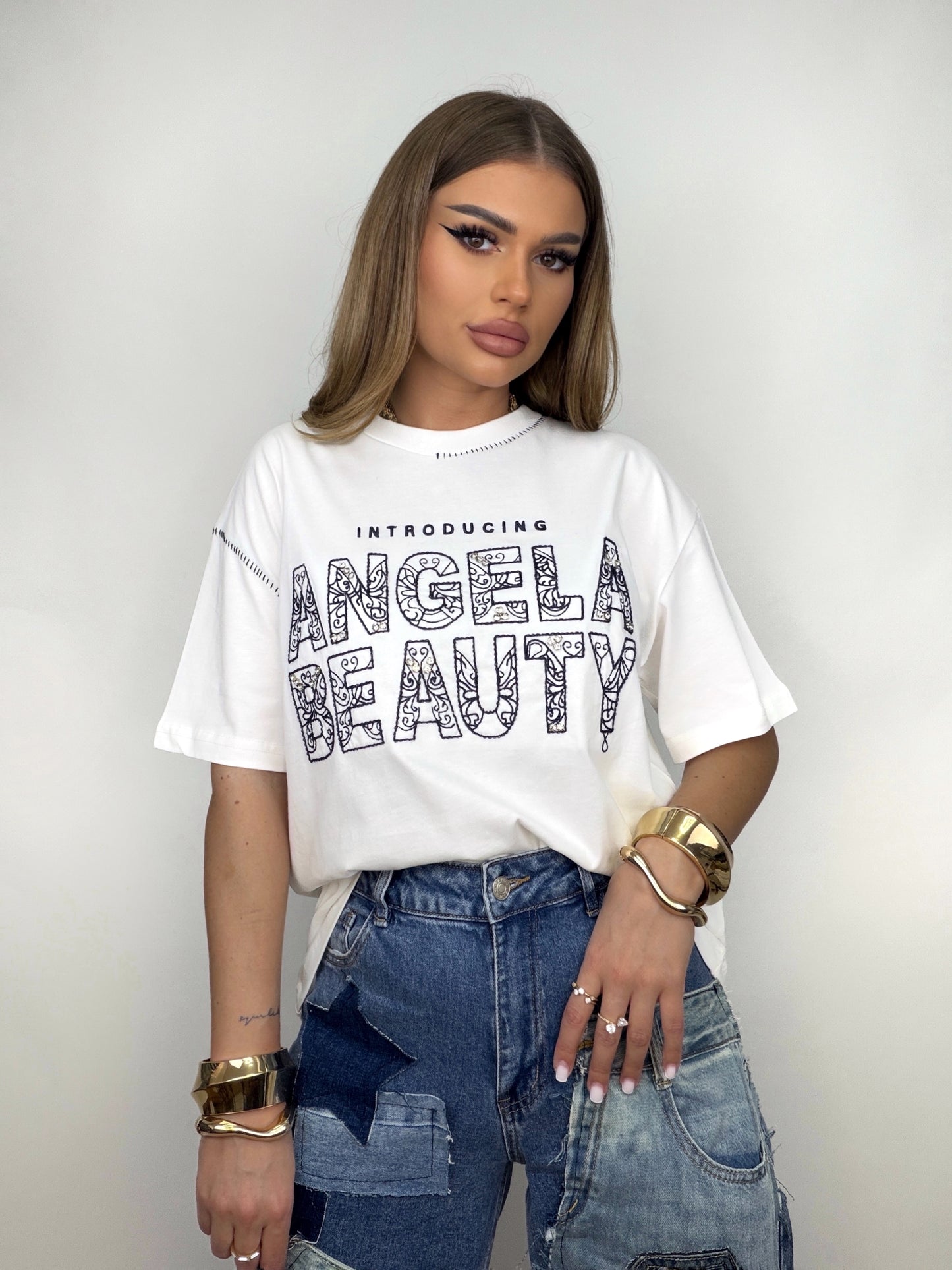 Tricou Alb Angela