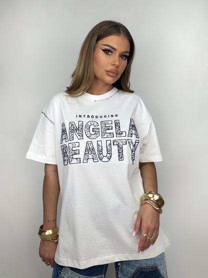 Tricou Alb Angela