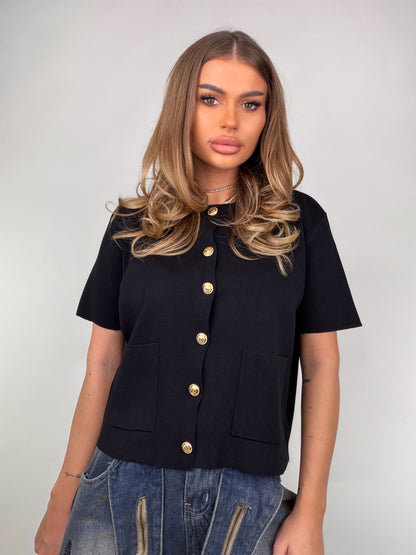 Tricou Tricot Negru Dix