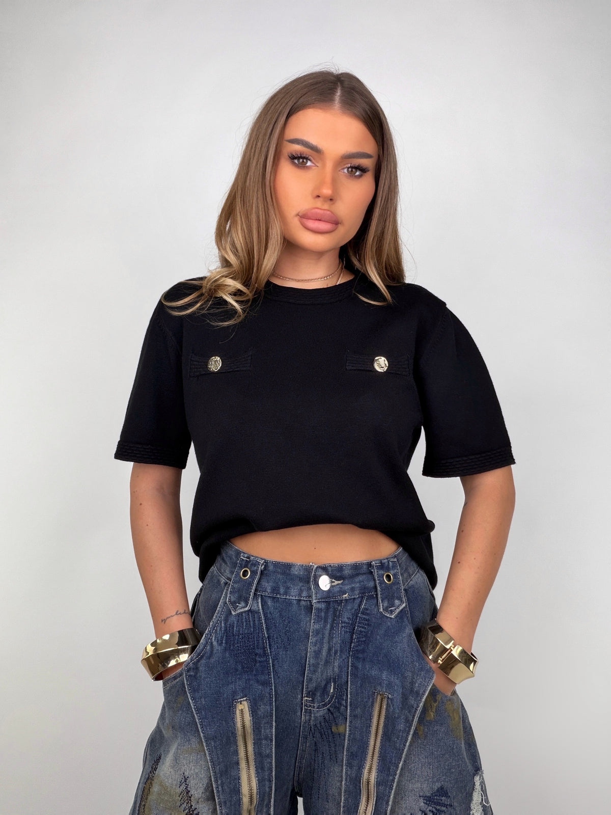 Tricou Tricot Negru Malla
