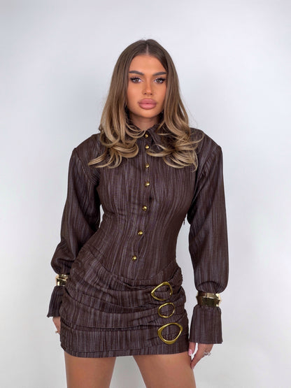 Rochie Brown Denim Kelly