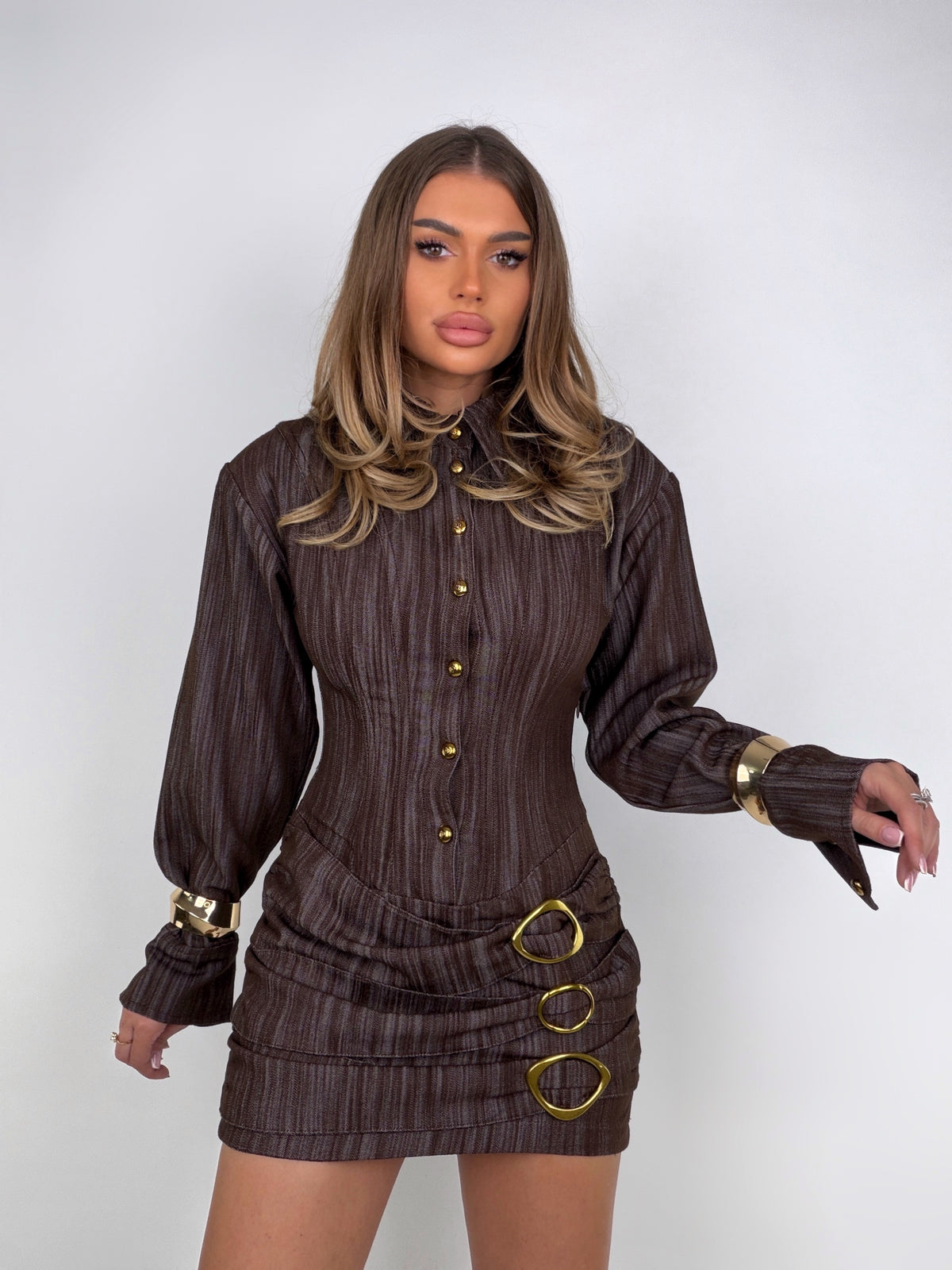 Rochie Brown Denim Kelly