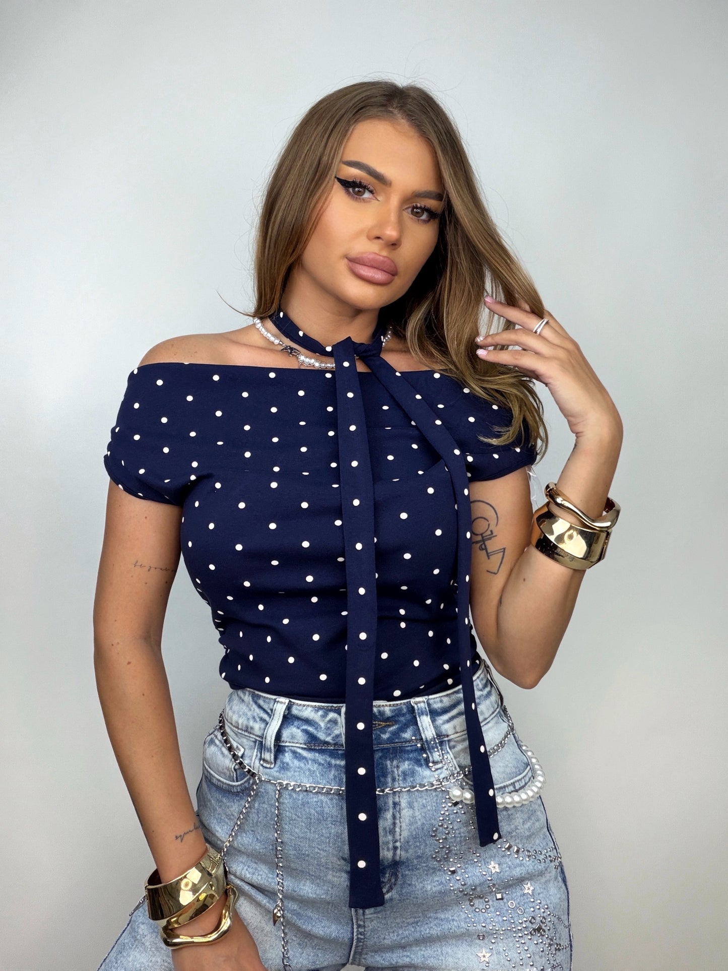 Tricou Blue Dots
