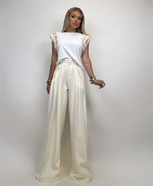 Pantaloni Bej Blandine