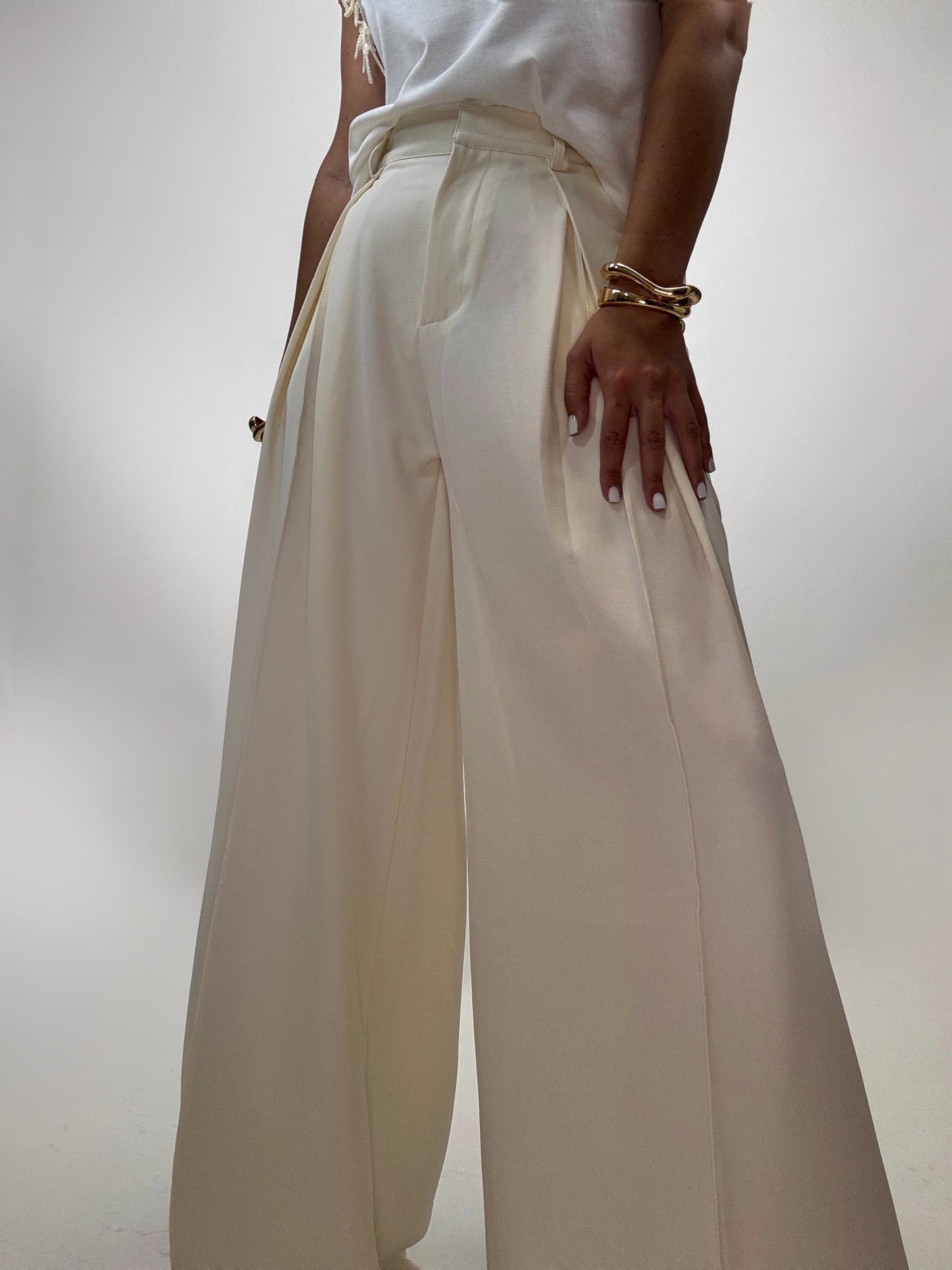 Pantaloni Bej Blandine