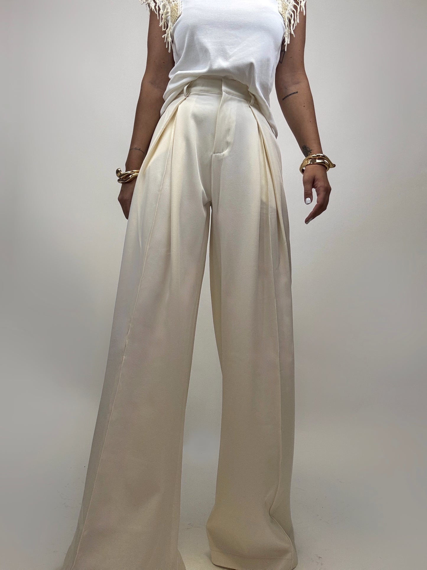 Pantaloni Bej Blandine