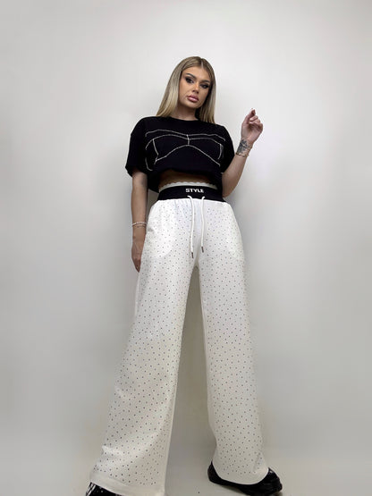 Pantaloni Albi Strass