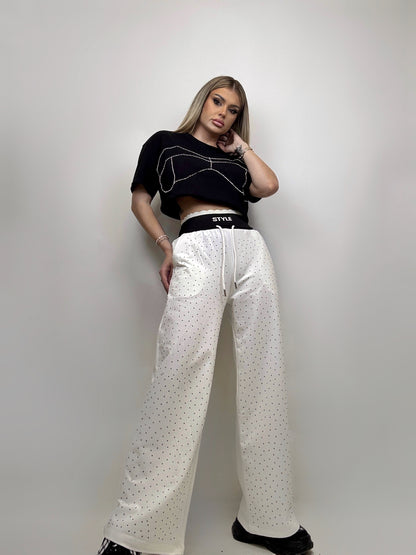 Pantaloni Albi Strass