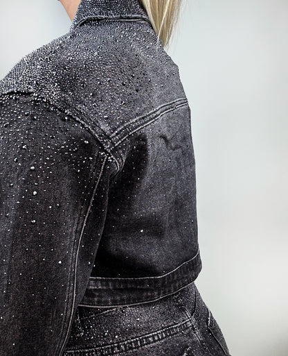 Geaca Denim Black Glow
