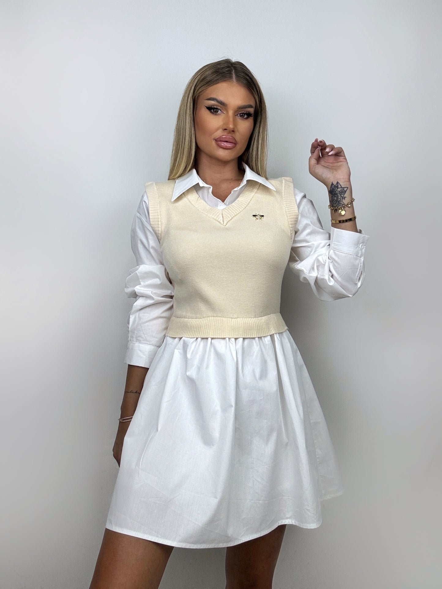 Rochie-Camasa Alba Dayla