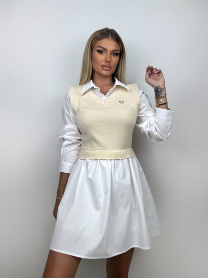 Rochie-Camasa Alba Dayla