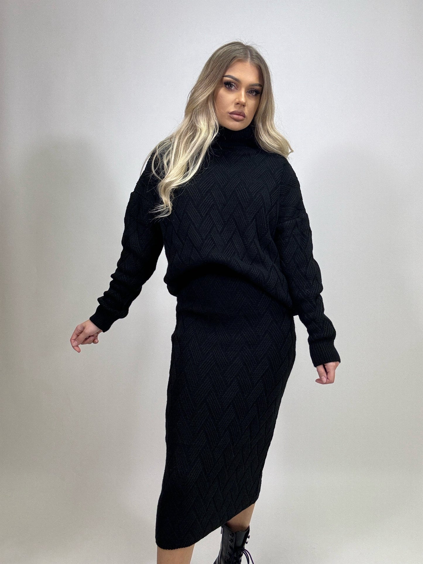 Compleu Tricot Negru Ronda