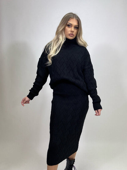 Compleu Tricot Negru Ronda