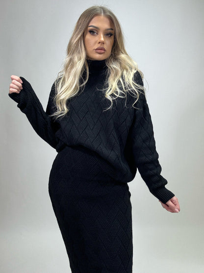 Compleu Tricot Negru Ronda